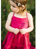 High Low Cherry Cotton Twirl Flower Girl Dress